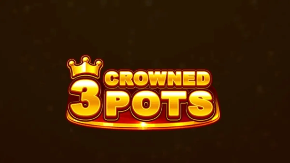 Tampilan visual slot 3 Crowned Pots dengan simbol buah dan pot emas